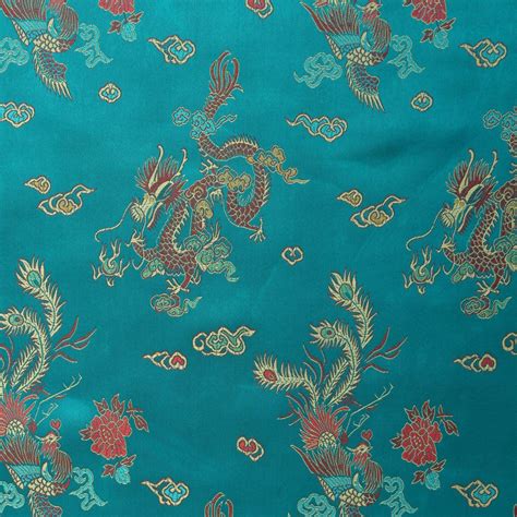 Chinese Gold Dragon Fabric 